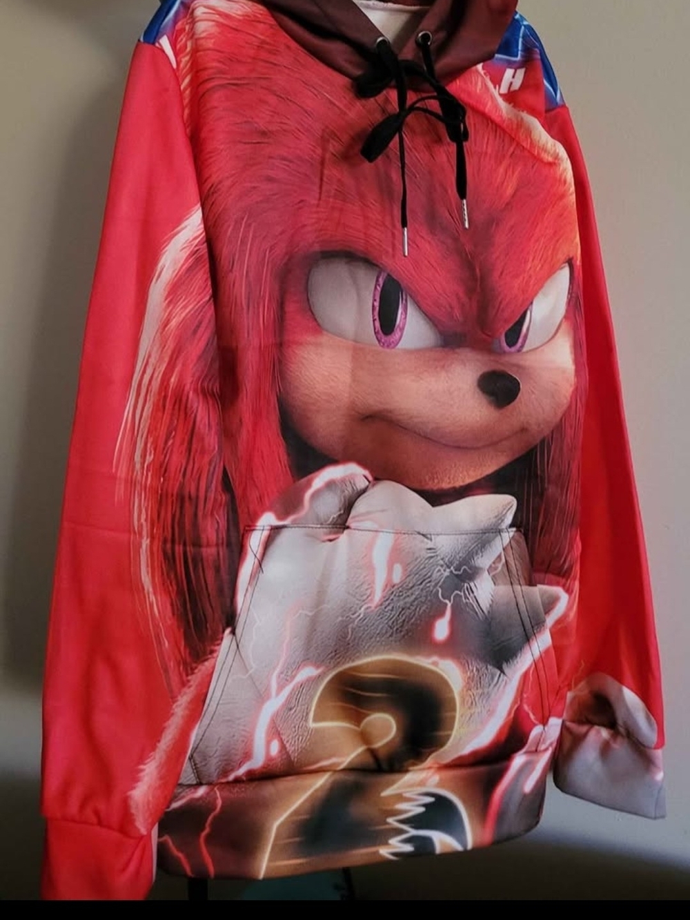 Kids Red Graphic Hoodie with Character Print